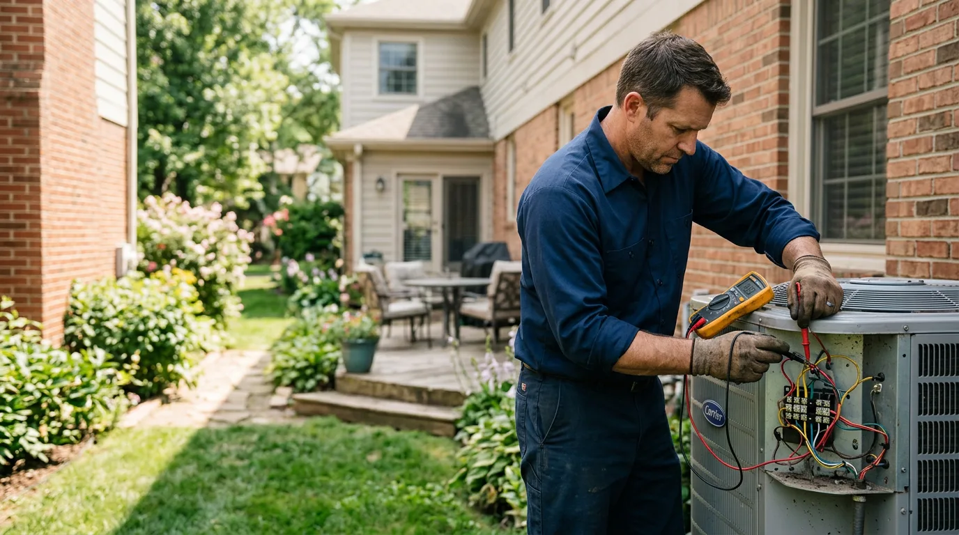 HVAC technician working near East Grand Forks, MN